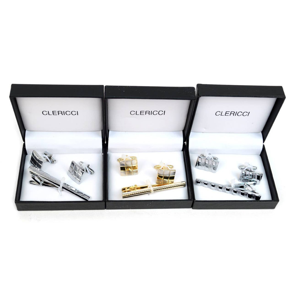 Executive Cufflink and Tie Bar Set with Gift Box