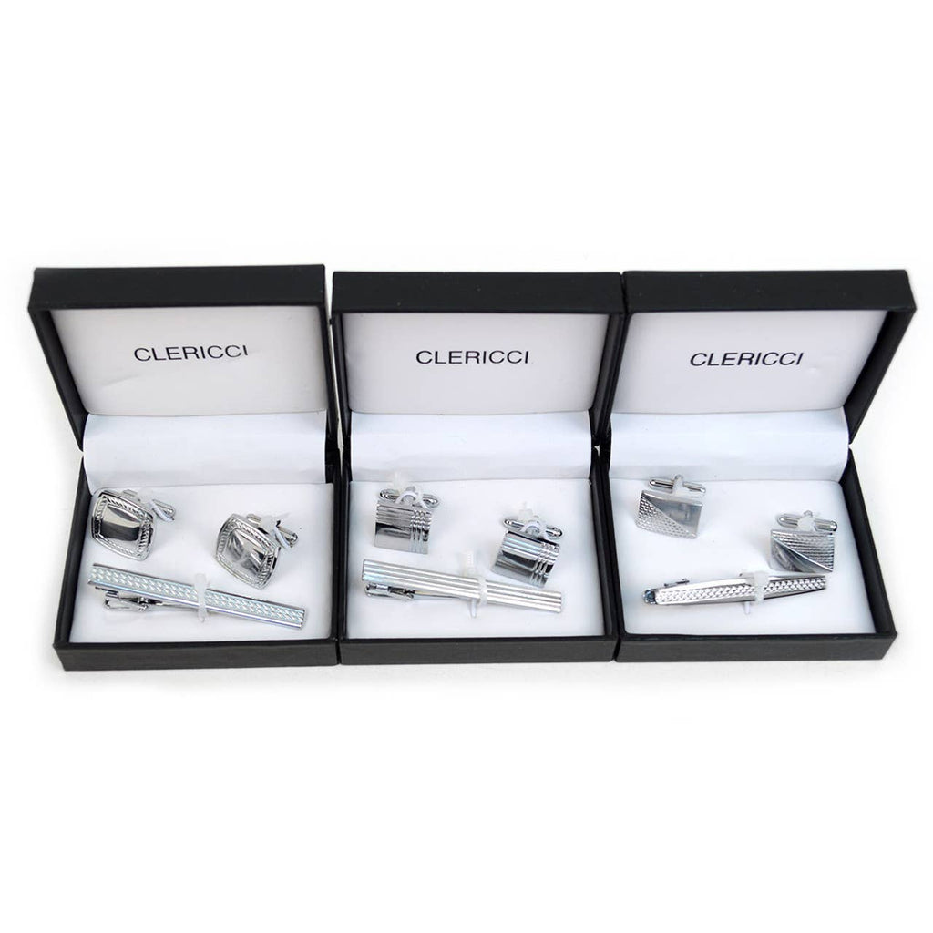Executive Cufflink and Tie Bar Set with Gift Box